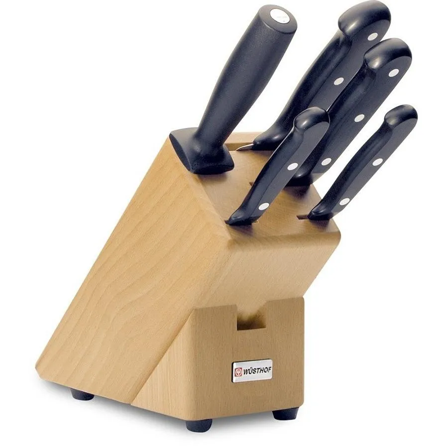 Wusthof Gourmet 6-Piece Knife Block Set 1095070503